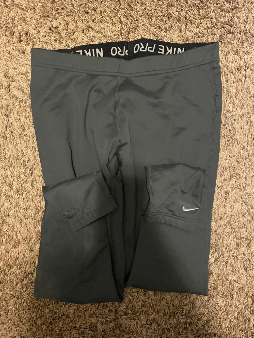 Nike Pro fleece lined Black Athletic Compression Leggings